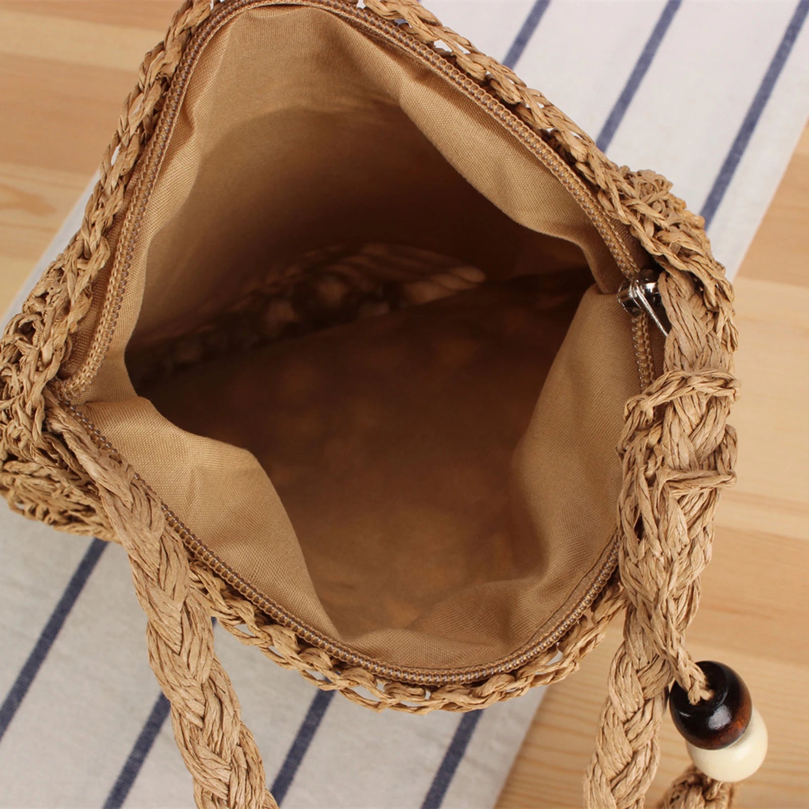Women's Woven Straw Messenger Bags Summer Casual Tassel Summer Beach Straw Bag Ideal Gift for Daughters Mom Lover Peaceful Pleasures Health and Wellness