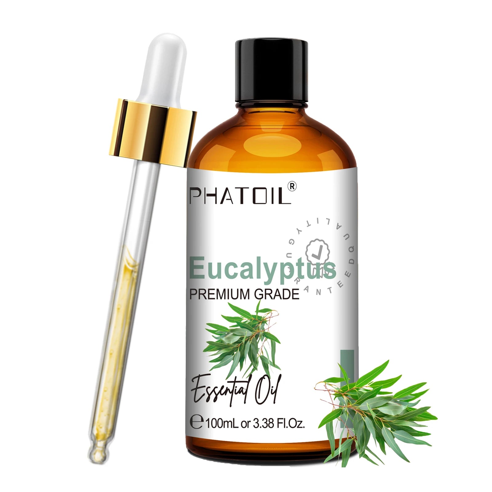 PHATOIL 100ml Pure Essential Oil For Diffuser,Candle Making-Lavender Sandalwood Eucalyptus Peppermint Cinnamon Vanilla Oils Peaceful Pleasures Health and Wellness
