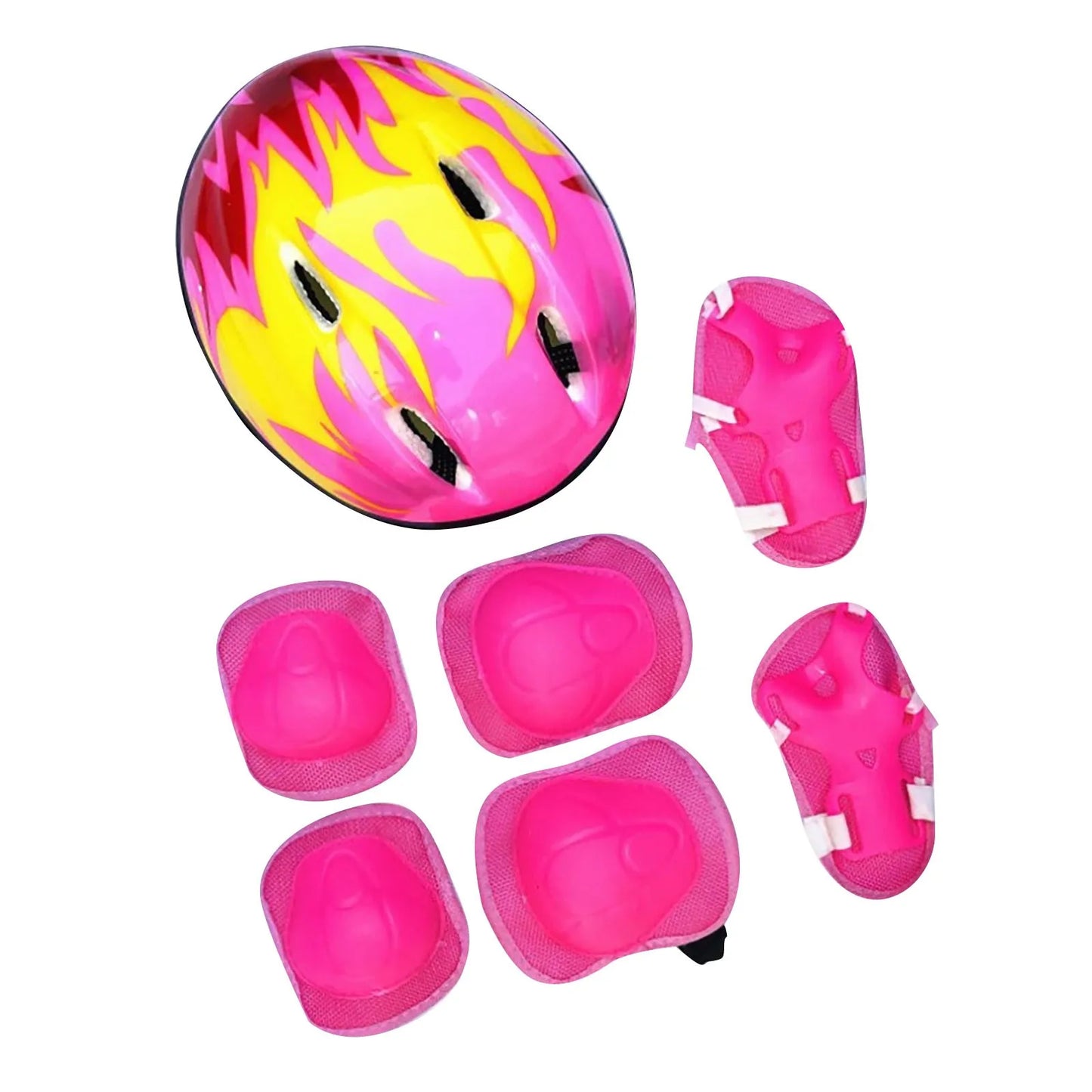Kids 7-in-1 Safety Gear Set – Helmet, Knee & Elbow Pads