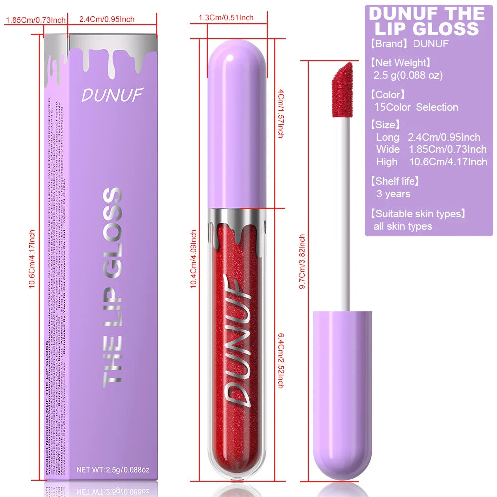 DUNUF Pearl Lip Gloss – Moisturizing, Waterproof & Long-Lasting