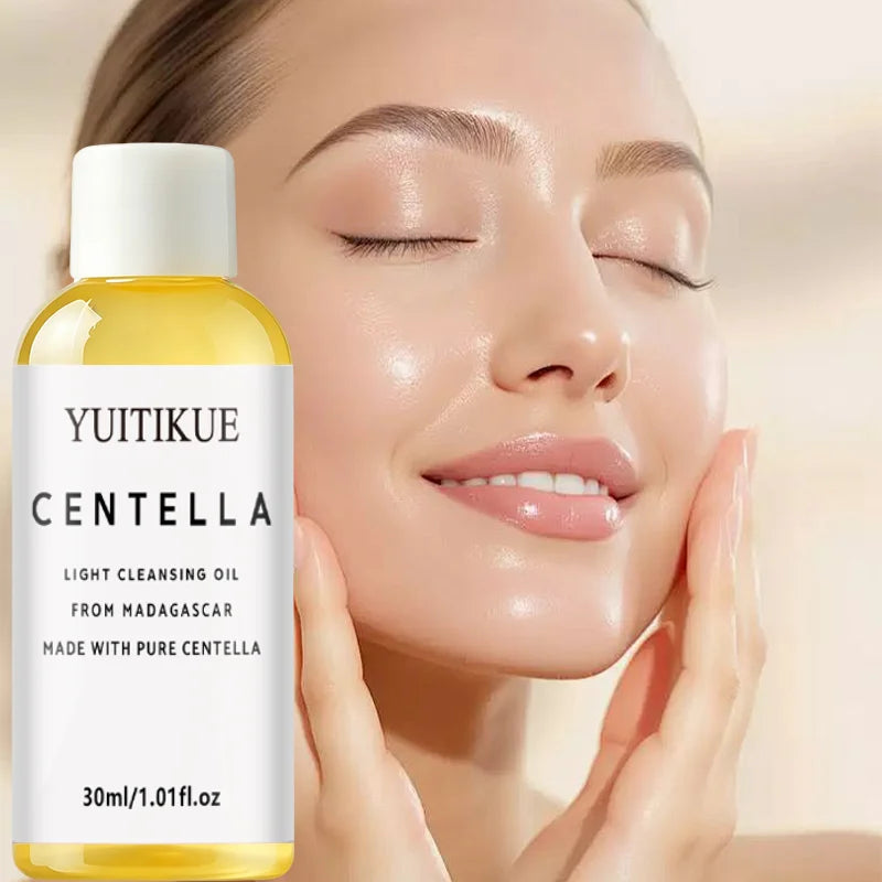 YUITIKUE Centella Light Cleansing Oil Pure Centella Gentle Makeup Remover Oil Deep Cleansing Hydrating Sensitive Skin Cleanser Peaceful Pleasures Health and Wellness