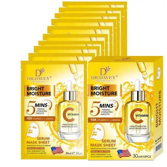DR.DAVEY Vitamin C Serum Facial Mask – 10 Sheet Masks Vitamin C Sheet Mask Oasis Select