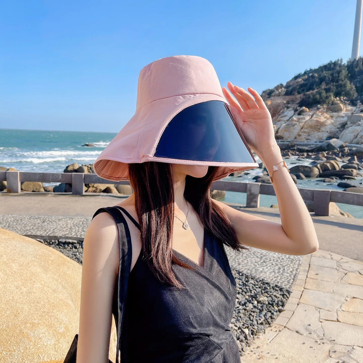Full Face Coverage Bucket Hat – Women's Wide Brim Sun Hat