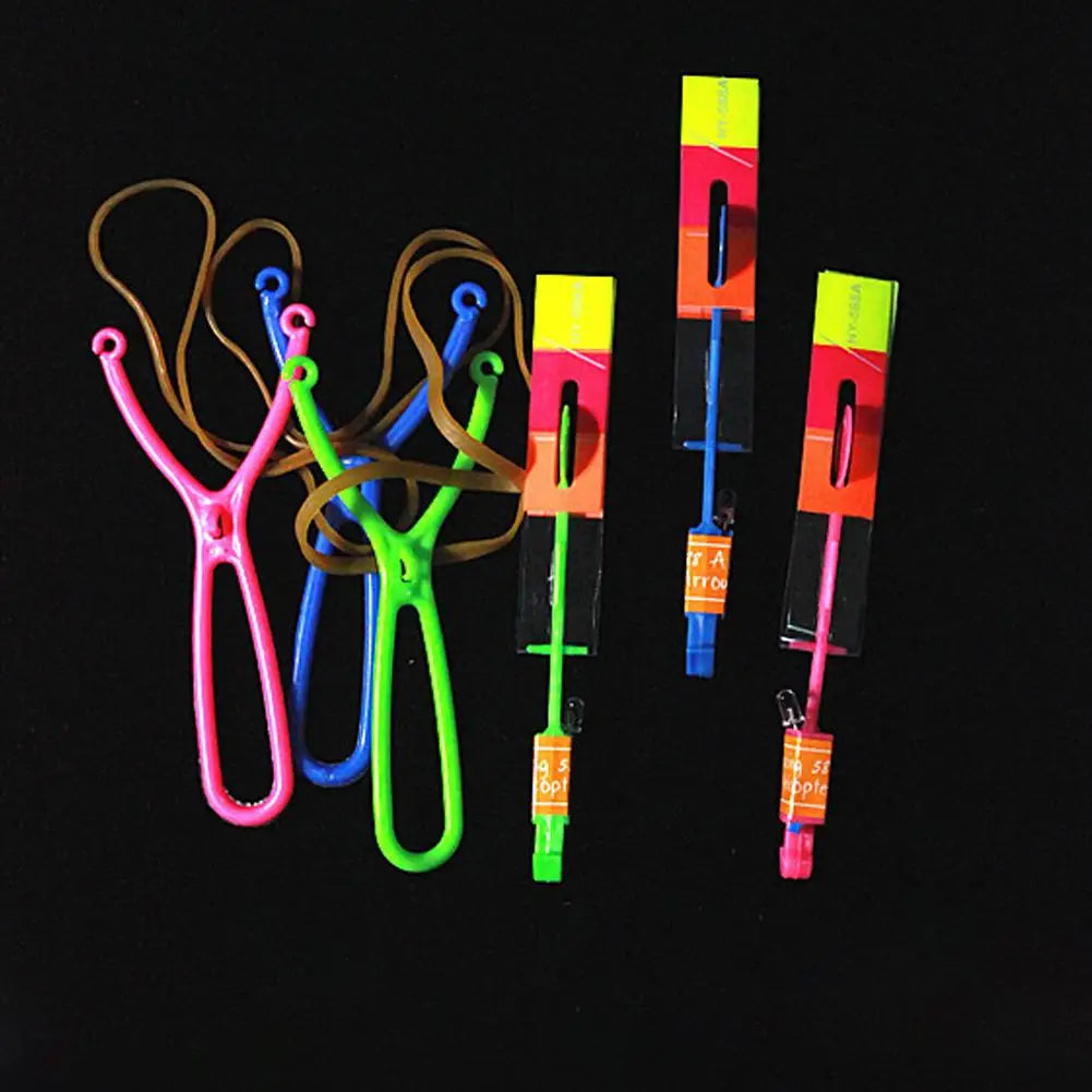 10pcs LED Light Rockets with Slingshot Launchers Peaceful Pleasures Health and Wellness