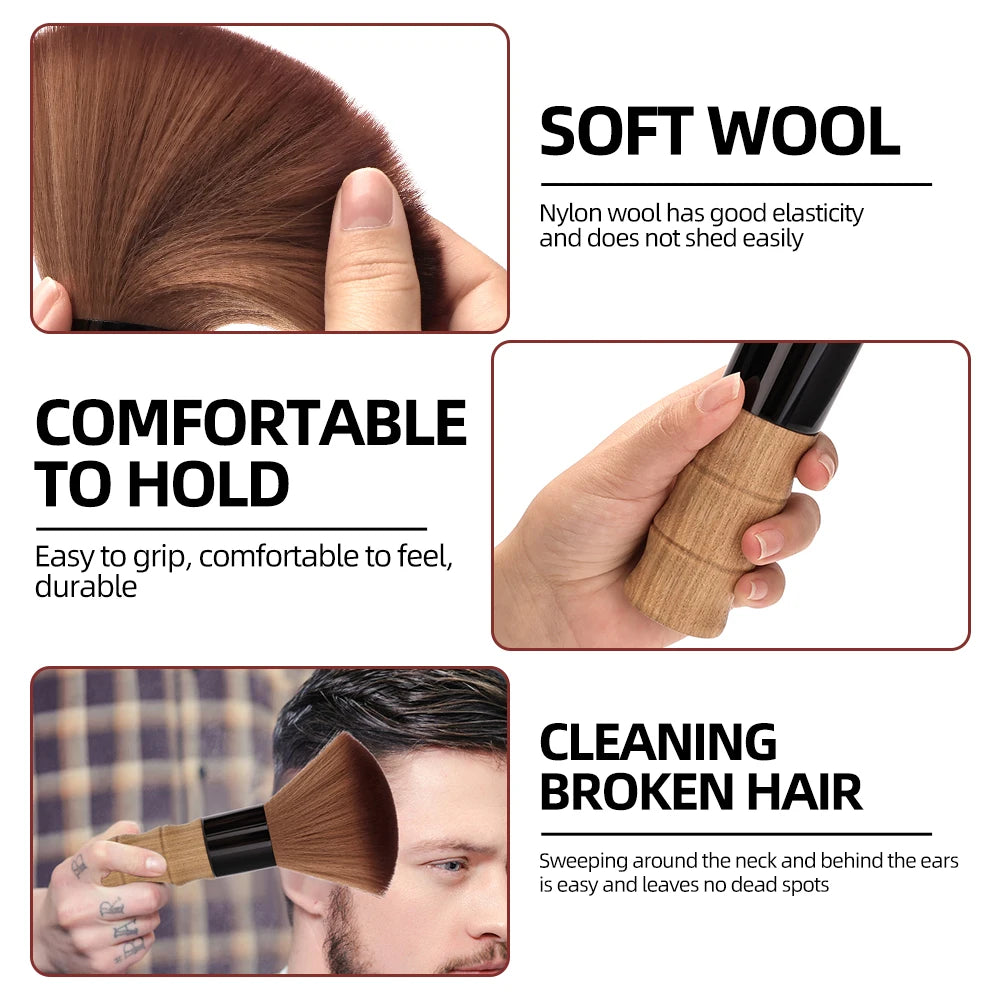 Barbertop Soft Hairdressing Brush Neck Face Duster for Barbers Salon Stylist Hair Cutting Cleaning Tool Accessory Peaceful Pleasures Health and Wellness