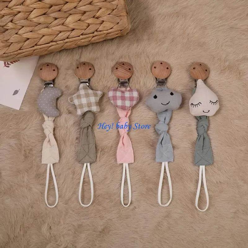 Bohemian Baby Pacifier Clip Chain | Cotton Wood Soother Holder