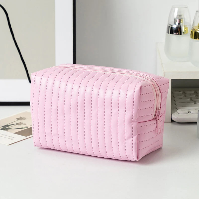 Bow-Knot Travel Portable Minimalist Large Capacity Soft Storage Makeup Bag Peaceful Pleasures Health and Wellness A8