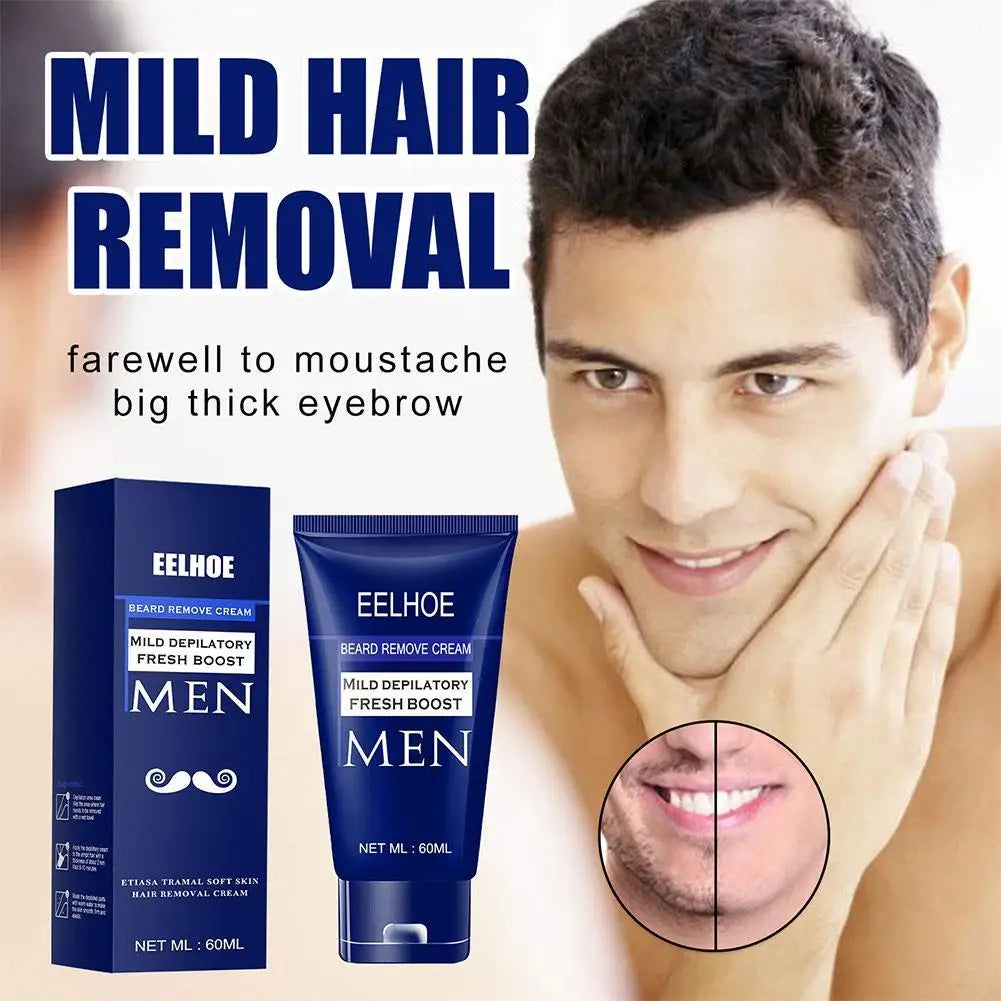 Hair Removal Cream Men And Women Painless Smooth And Refreshing Reshaping Confidence Enjoy Silky Skin 60ml/100g Peaceful Pleasures Health and Wellness