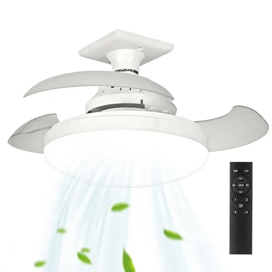 Ceiling Fan Lighting Home Quiet Invisible Fan Light Retractable LED Ceiling Fan With Lights Remote Dimmable Home Accessories Peaceful Pleasures Health and Wellness
