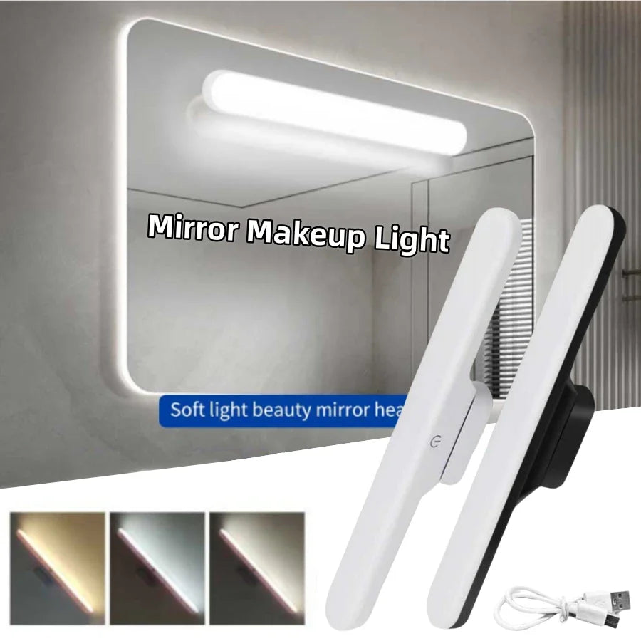 LED Vanity Mirror Light USB Rechargeable Dimmable Magnetic Lamp