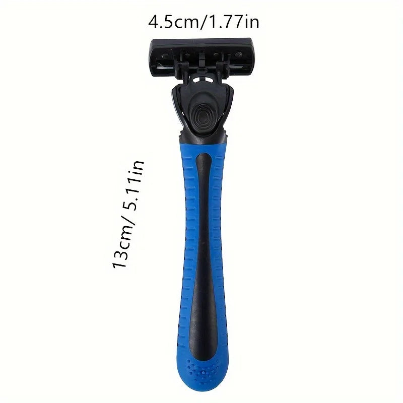 6-Layer Manual Safety Razor | Stainless Steel for Travel & Home