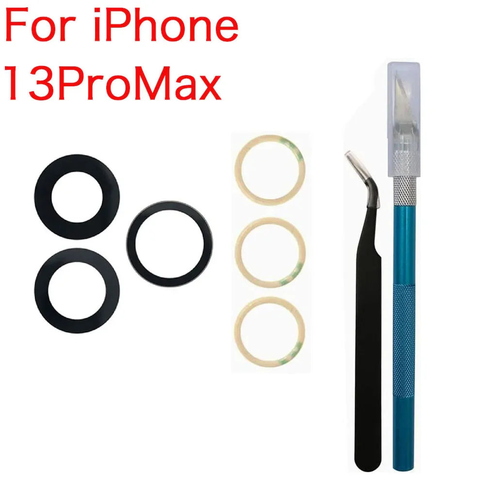 iPhone Rear Camera Glass Lens Replacement X–14 Pro Max + Tools