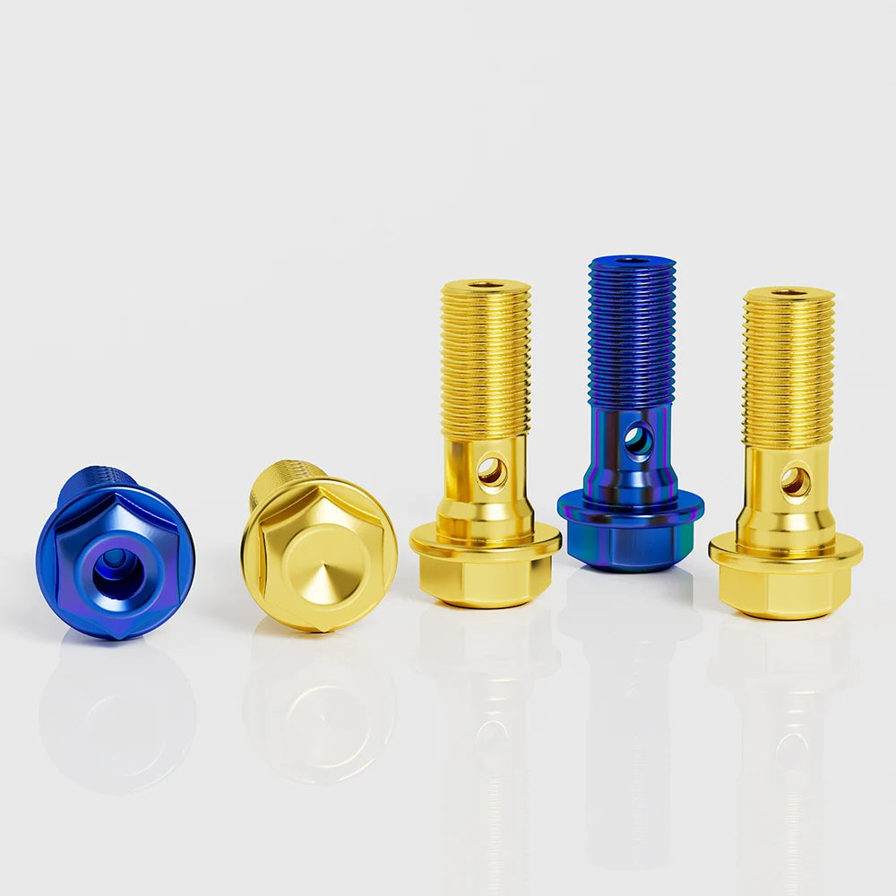 M10 Hollow Banjo Bolt Brake Caliper Oil Drain Screw Titanium
