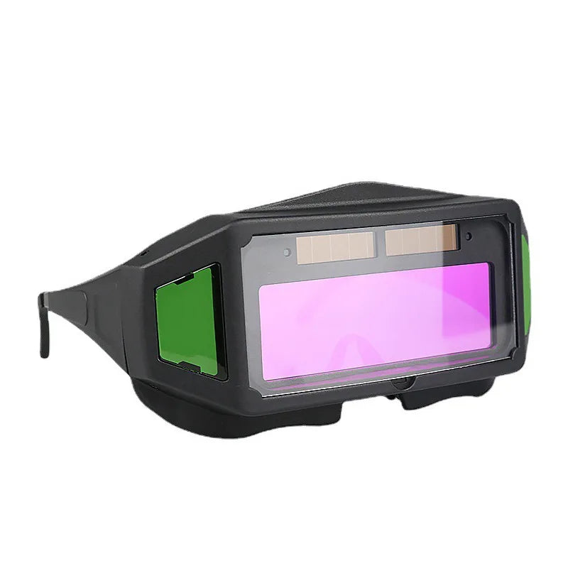 Welding Goggles Eye Protection Easy Carried Head Darkening Welding Glasses Multi Window Dimming & Zipper Box&20 Protective Film Peaceful Pleasures Health and Wellness