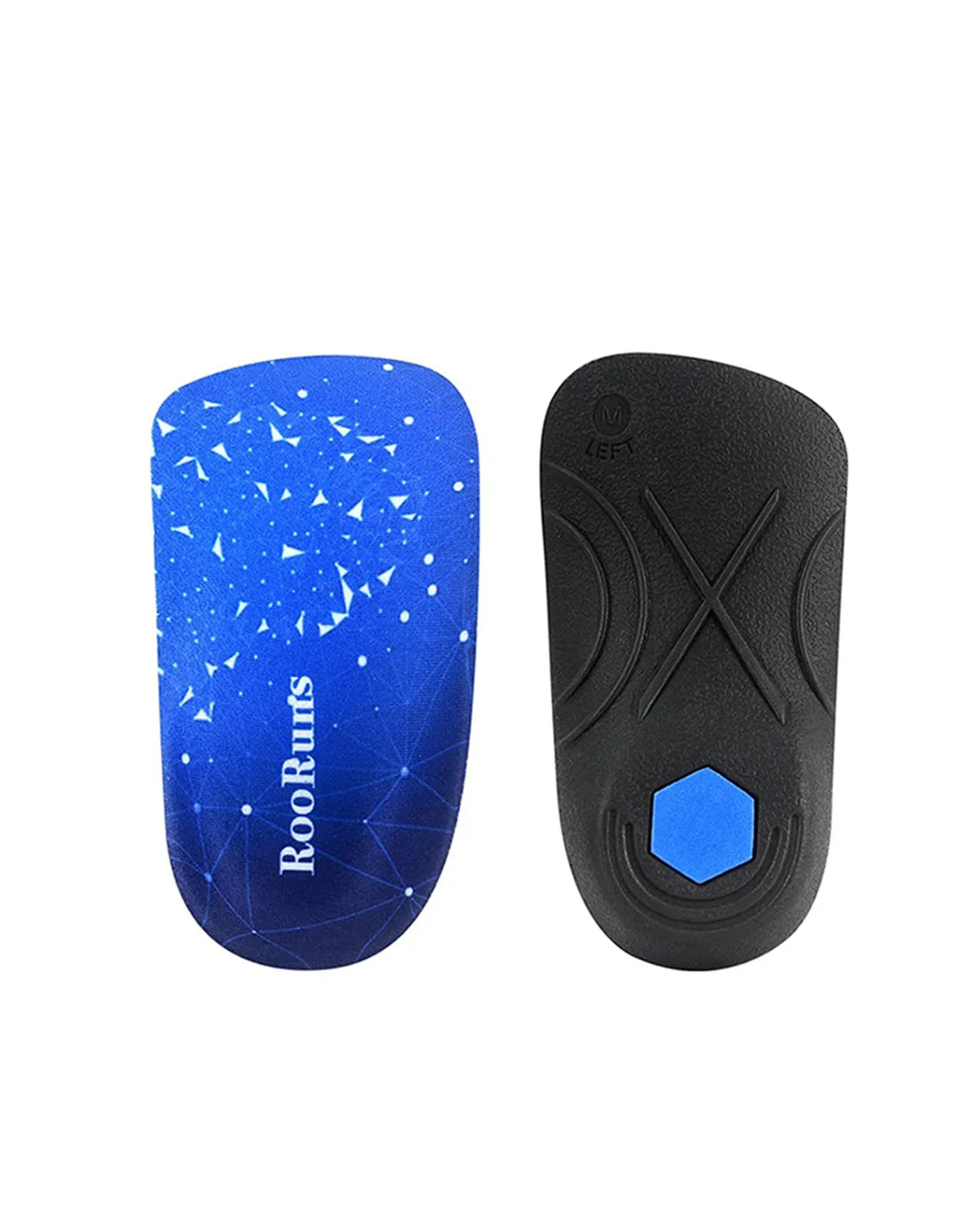 Plantar Fasciitis Insoles High Arch Support 3/4 Length Shock Absorbing Heel Pain Relief For Men and Women Peaceful Pleasures Health and Wellness Blue S