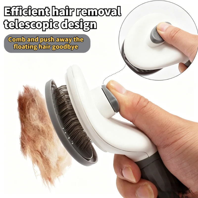 Pet Dog Brush Cat Comb Self Cleaning Pet Hair Remover Brush For Dogs Cats Grooming Tools Pets Dematting Comb Dogs Accessories Peaceful Pleasures Health and Wellness