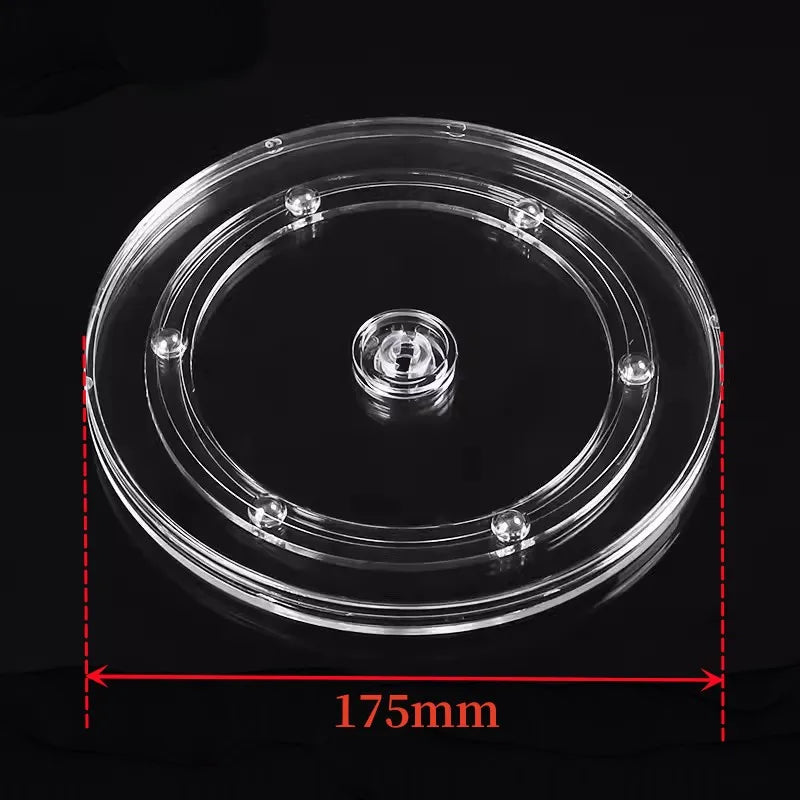 Acrylic 360° Rotating Display Stand | Clear Lazy Susan Turntable