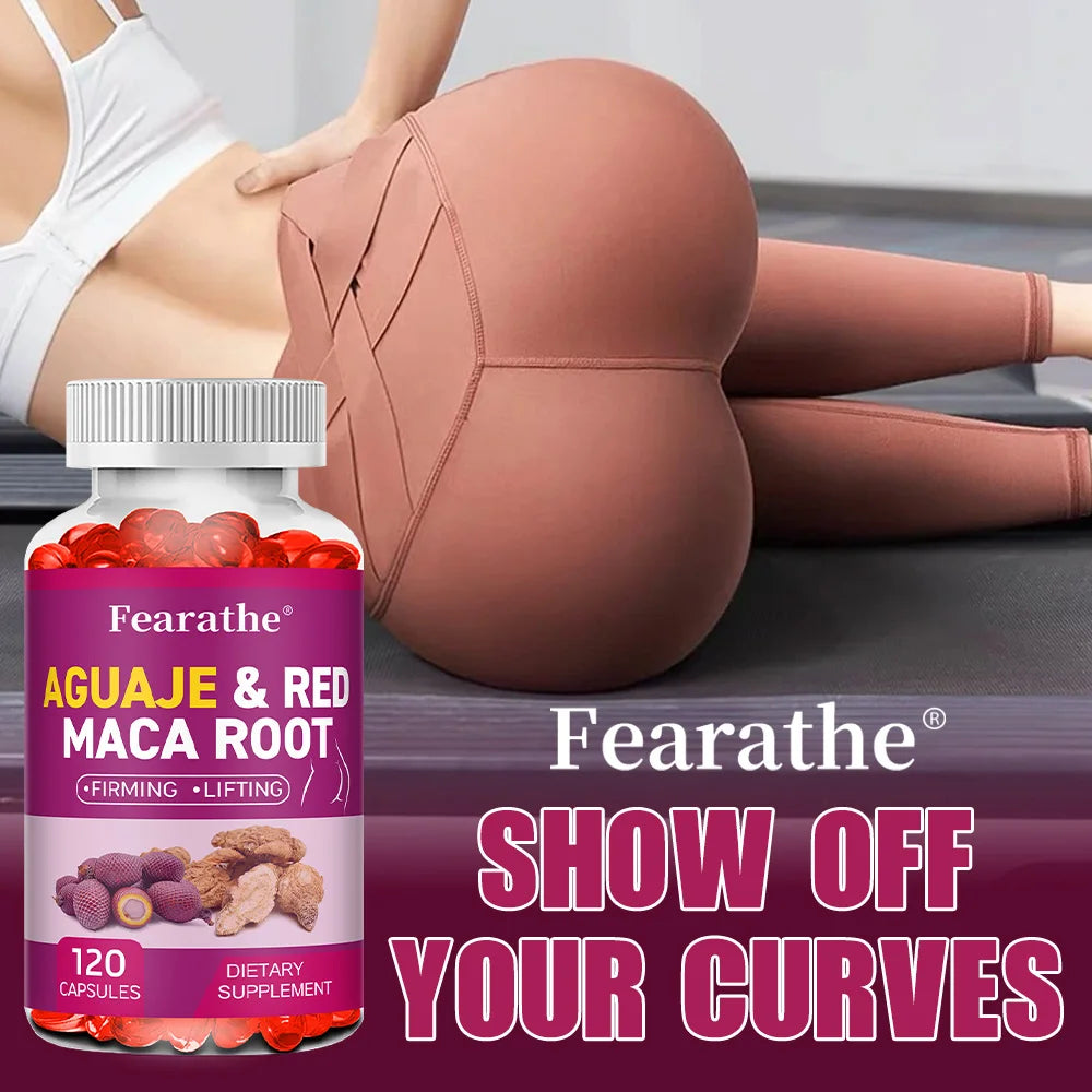 Organic Aguaje with Red Maca Root Extract Supports Full & Firming Buttocks and Immune Health 120 Capsules Peaceful Pleasures Health and Wellness