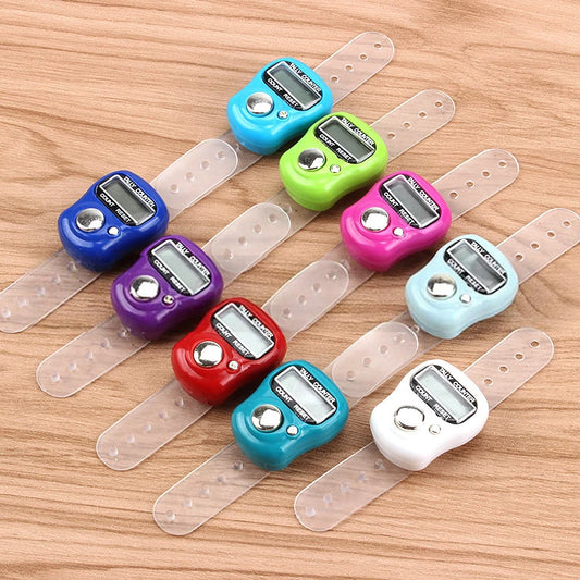 Versatile Mini Finger Counter Compass LED Electronic Handheld Tally Counter Clicker Counter Ring 0-99999 Peaceful Pleasures Health and Wellness