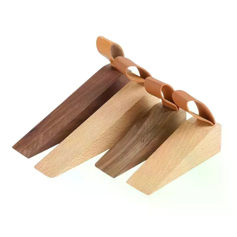 Solid Wood Door Stopper Wedge – Beech & Black Walnut Décor Wood Door Stopper Peaceful Pleasures Health and Wellness