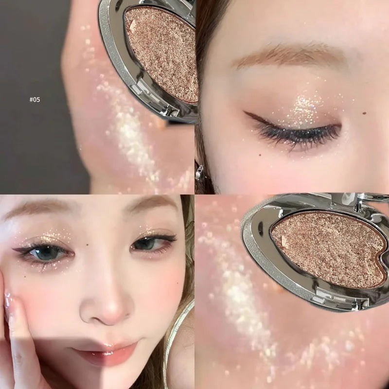 Pearlescent Metallic Glitter Eyeshadow | Shimmer Single Pan