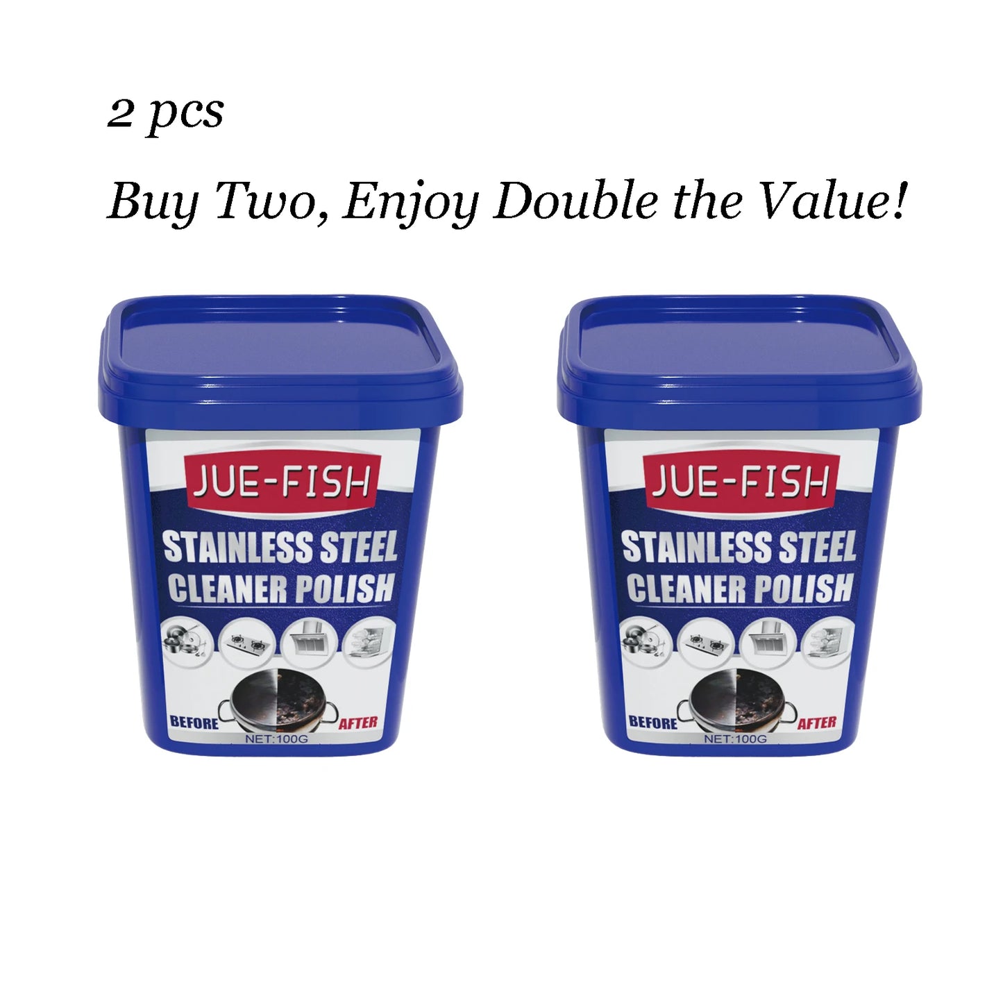 Stainless Steel Cleaner Paste 100g | Rust, Grease & Stain Remover
