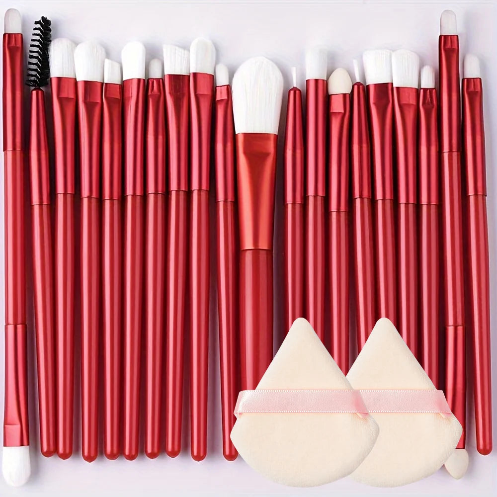 RUNTOIN 20Pcs Makeup Brush Set – Foundation & Eyeshadow Kit