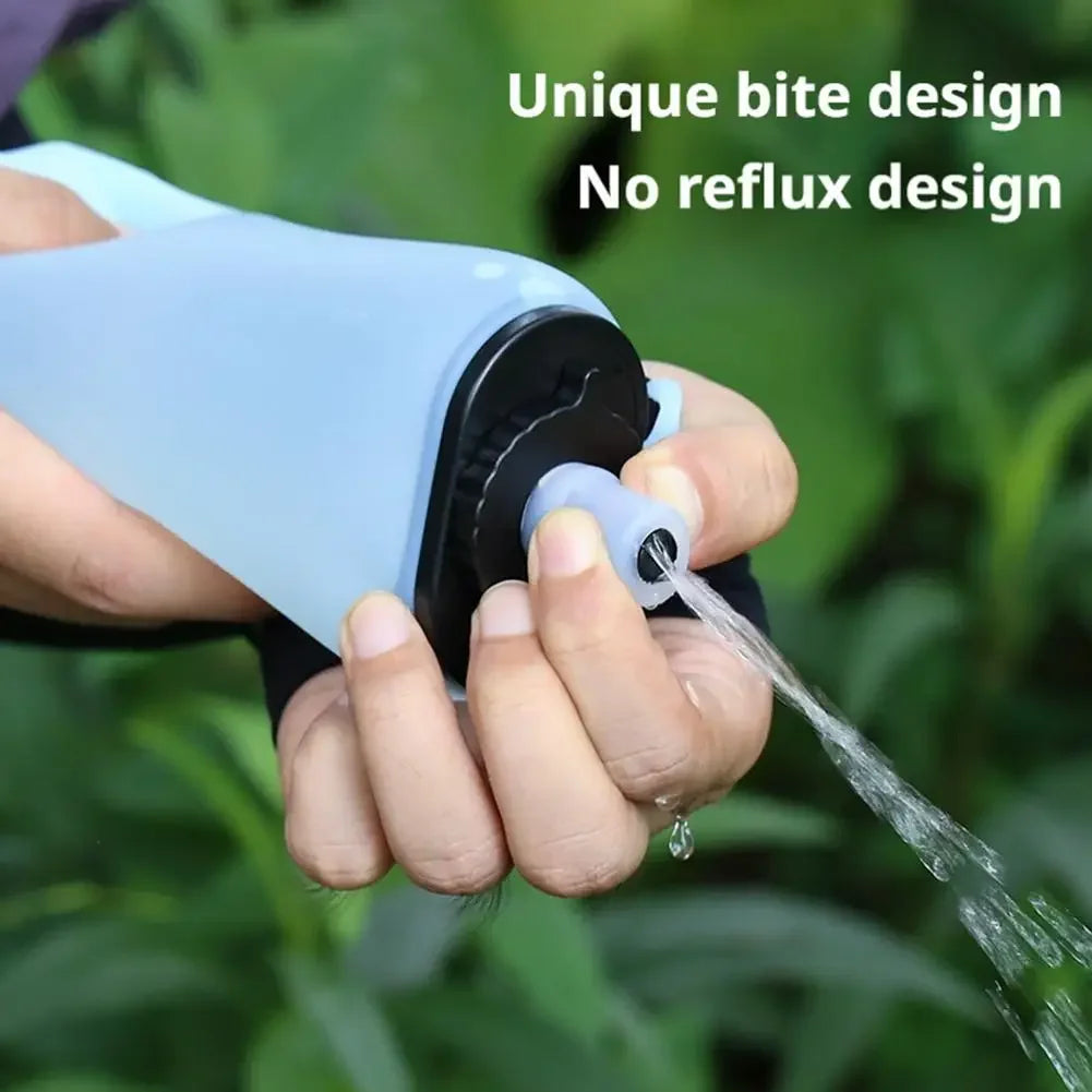 Foldable Wrist Water Bottle 12oz/350ml Hands-Free Silicone Sports Bottle BPA-Free Leakproof Running/Cycling/Climbing Hydration Peaceful Pleasures Health and Wellness