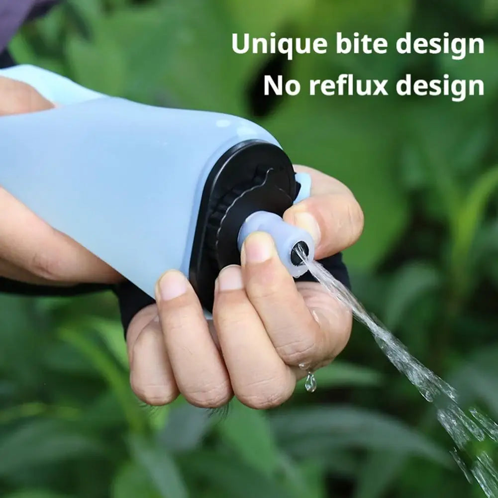 Foldable Wrist Water Bottle 12oz – BPA-Free Silicone Sports