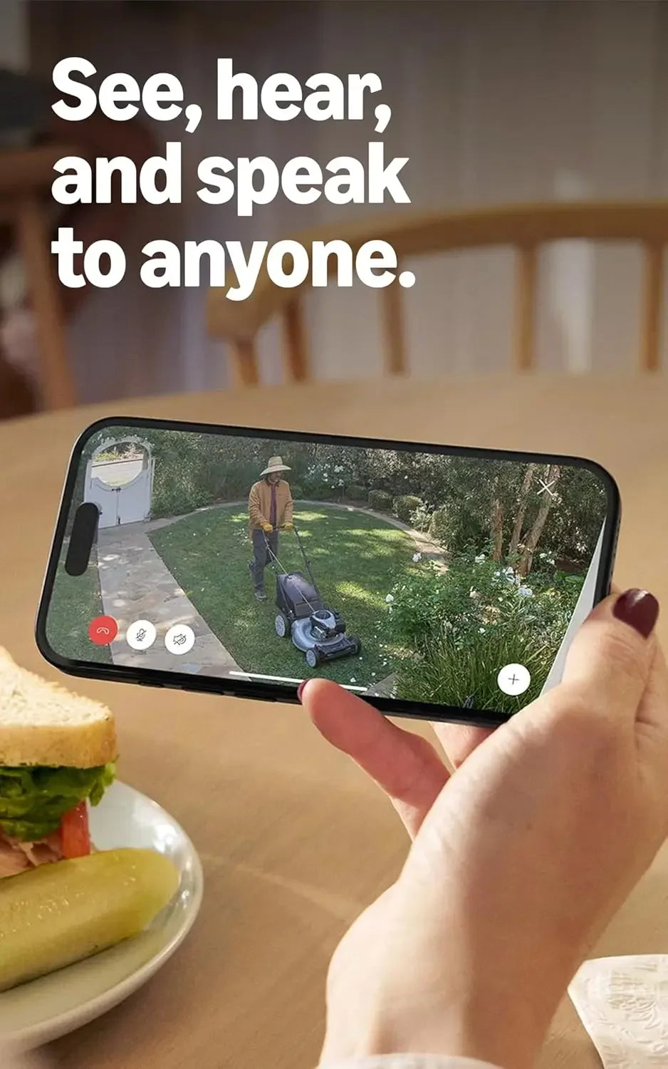 Weatherproof Outdoor Security Camera with Live View, Color Night Vision, Two-Way Talk, Motion Alerts, and Alexa Compatibility Peaceful Pleasures Health and Wellness