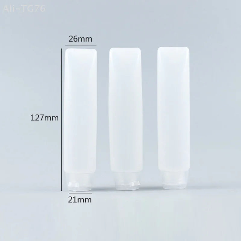 10-Pack Refillable Squeeze Tubes 30/50ml Travel Cosmetic Containers