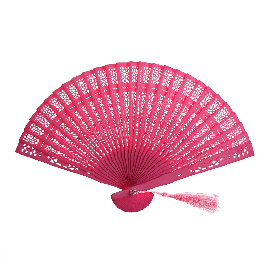 Chinese Bamboo Folding Hand Fan – Wood Pocket Fan for Wedding