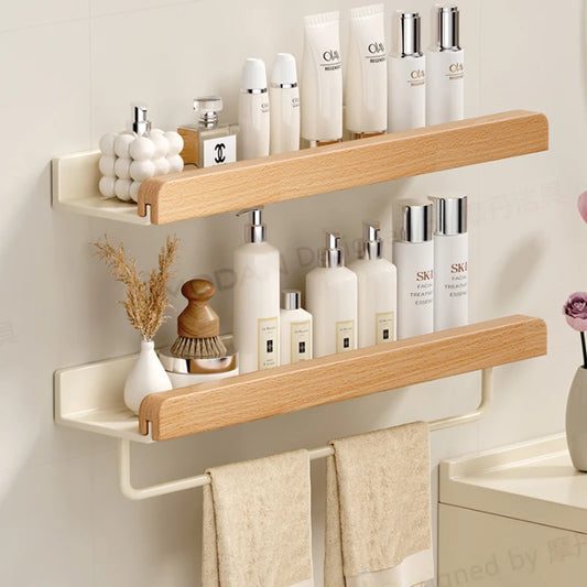 Wooden Wall Mounted Shelf – Bathroom, Kitchen & Living Room Wall Mounted Shelf Peaceful Pleasures Health and Wellness