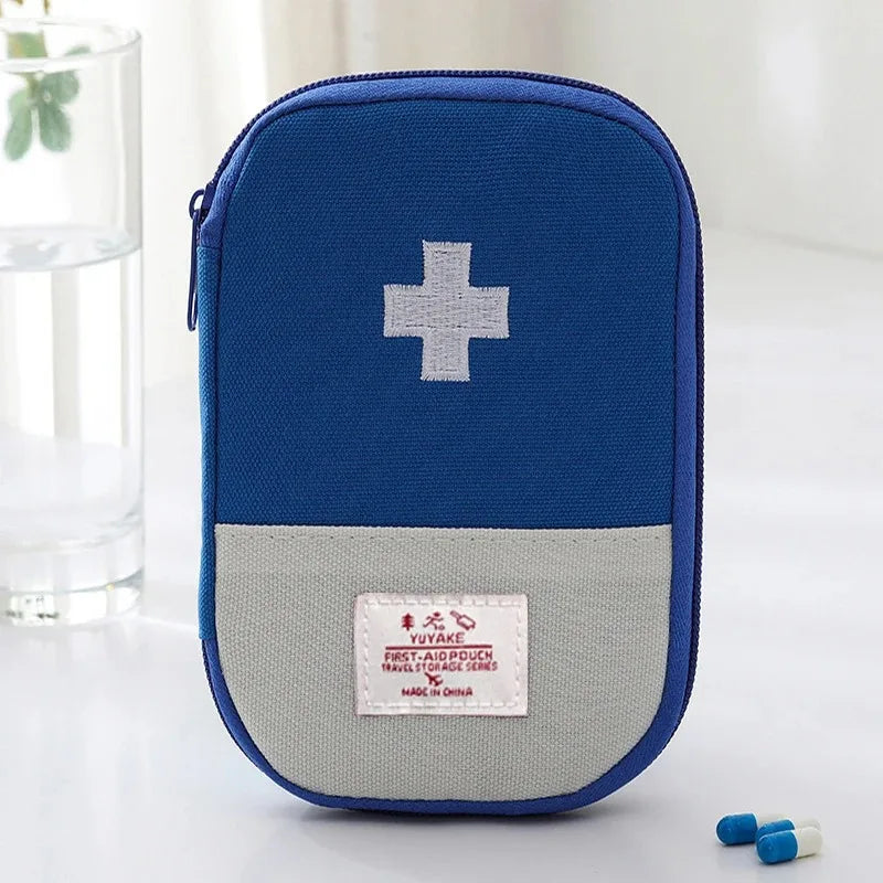 Portable Medical Kit Drug Storage Bag for Travel Small Medicine Bag for Outings Emergency Kit in Macaron Color Peaceful Pleasures Health and Wellness