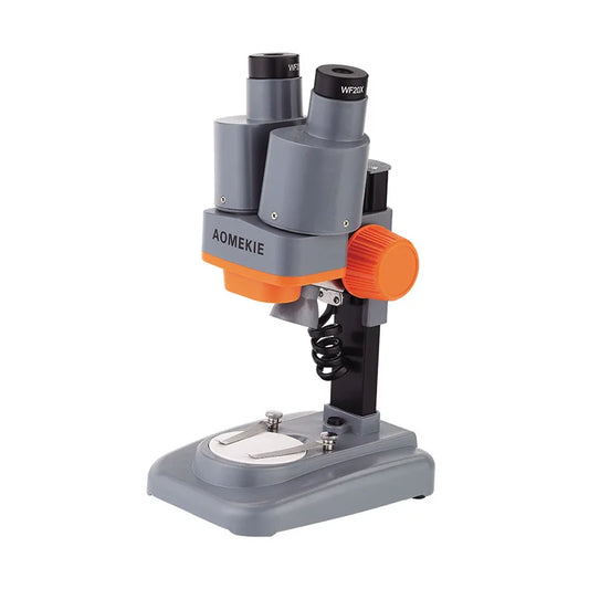 20X 40X Binocular Stereo Biological Microscope High-Definition Testing Welding Peaceful Pleasures Health and Wellness 40x Grey