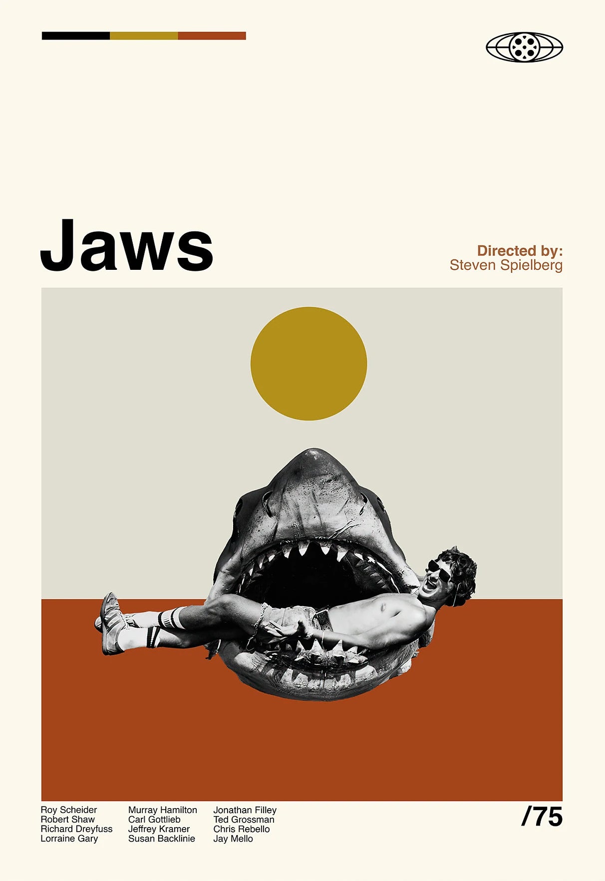 Jaws Posters Shark Canvas Painting Mordern Wall Art Picture Living Room Bedroom Home Decor American Classic Horrible Movie Peaceful Pleasures Health and Wellness
