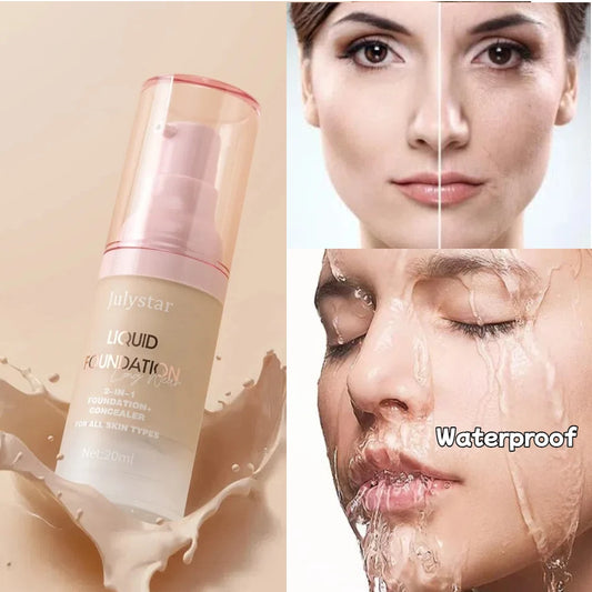 High Coverage Waterproof BB Cream Foundation – Oil Control 20ml BB Cream Foundation Peaceful Pleasures Health and Wellness