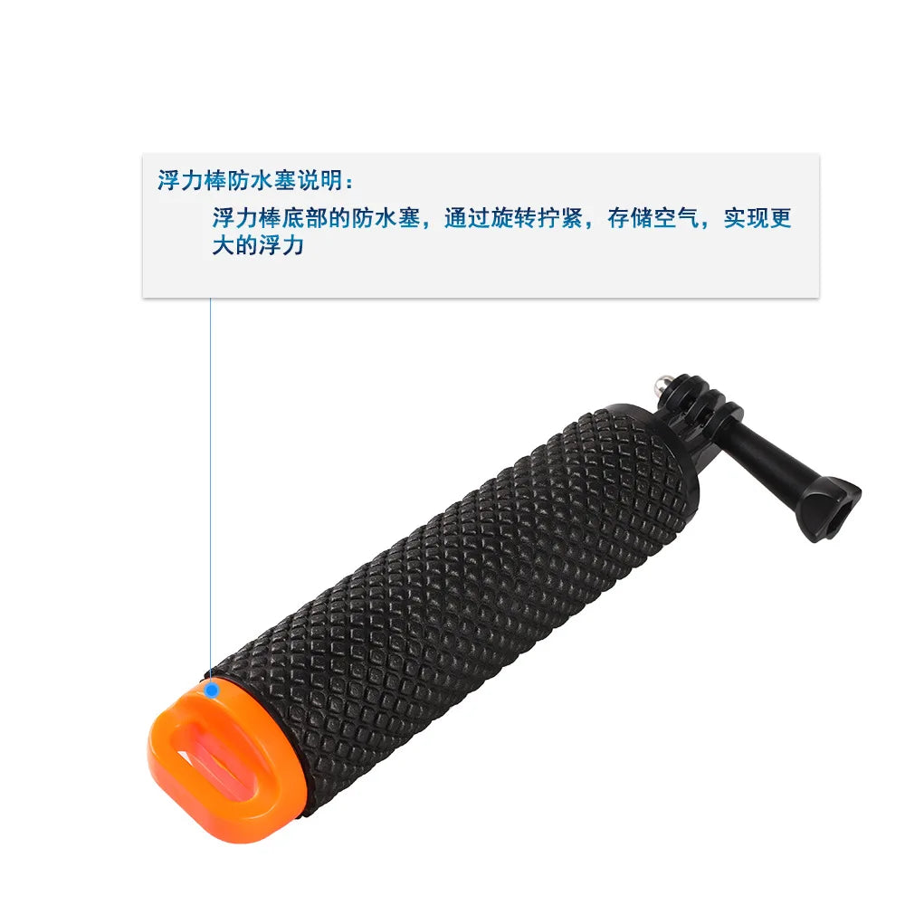 for GoPro Hero 11 10 9 8 DJI Insta360 Accessories Yellow Buoyancy Floating Holder NON-Slip HandleFor Go Pro Accessories Peaceful Pleasures Health and Wellness orange Diving & Snorkeling China Mainland