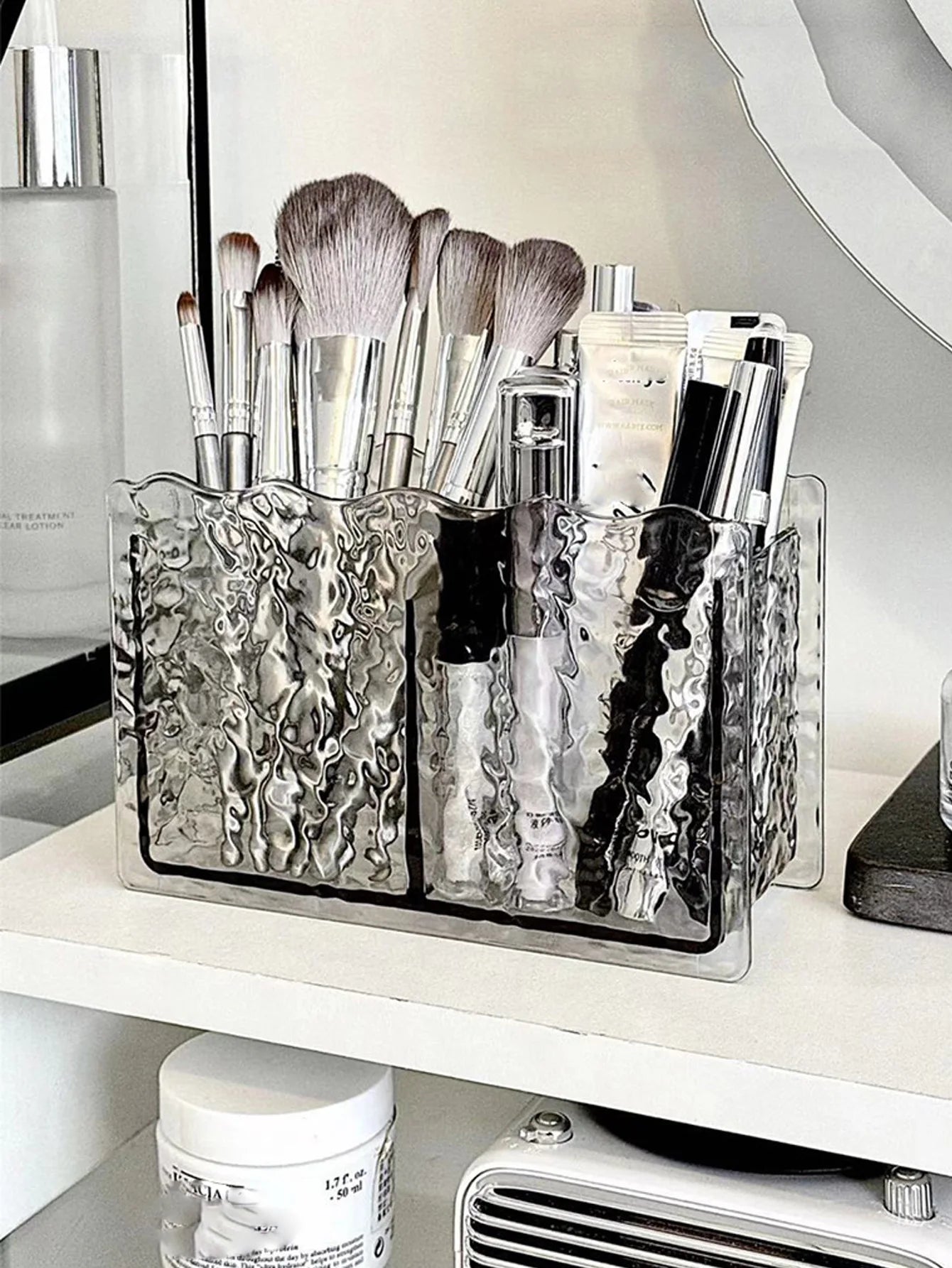 Transparent Cosmetics Storage Box Pencil Holder Stationery Sorting Box Lipstick Eye Shadow Eyebrow Pencil Storage Display Stand Peaceful Pleasures Health and Wellness