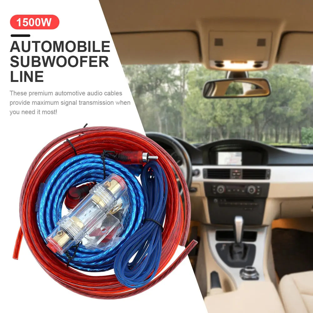 1500W Car Amplifier Wiring Kit 8GA with RCA & 60A Fuse Peaceful Pleasures Health and Wellness