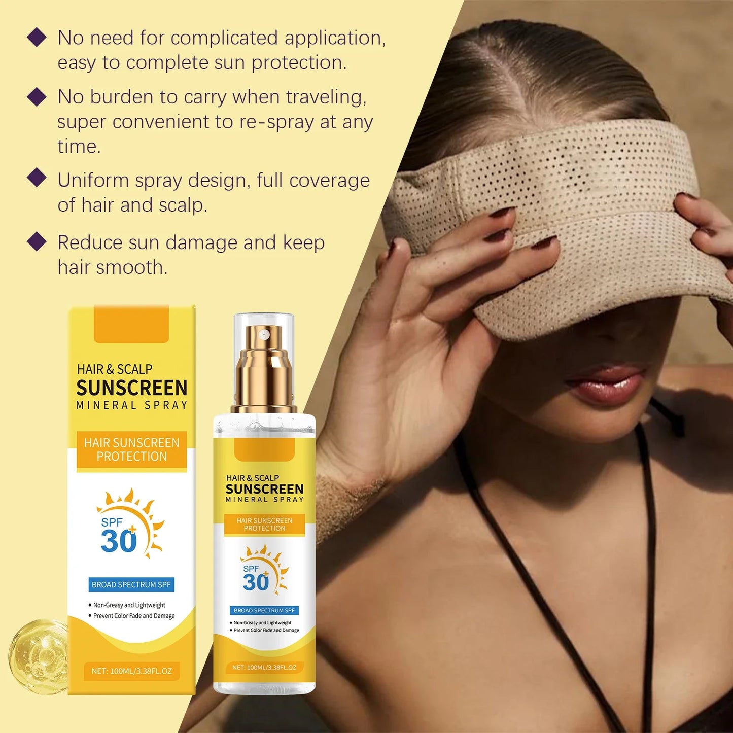 100ml Scalp Protection Spray – UV Defense & Color Lock