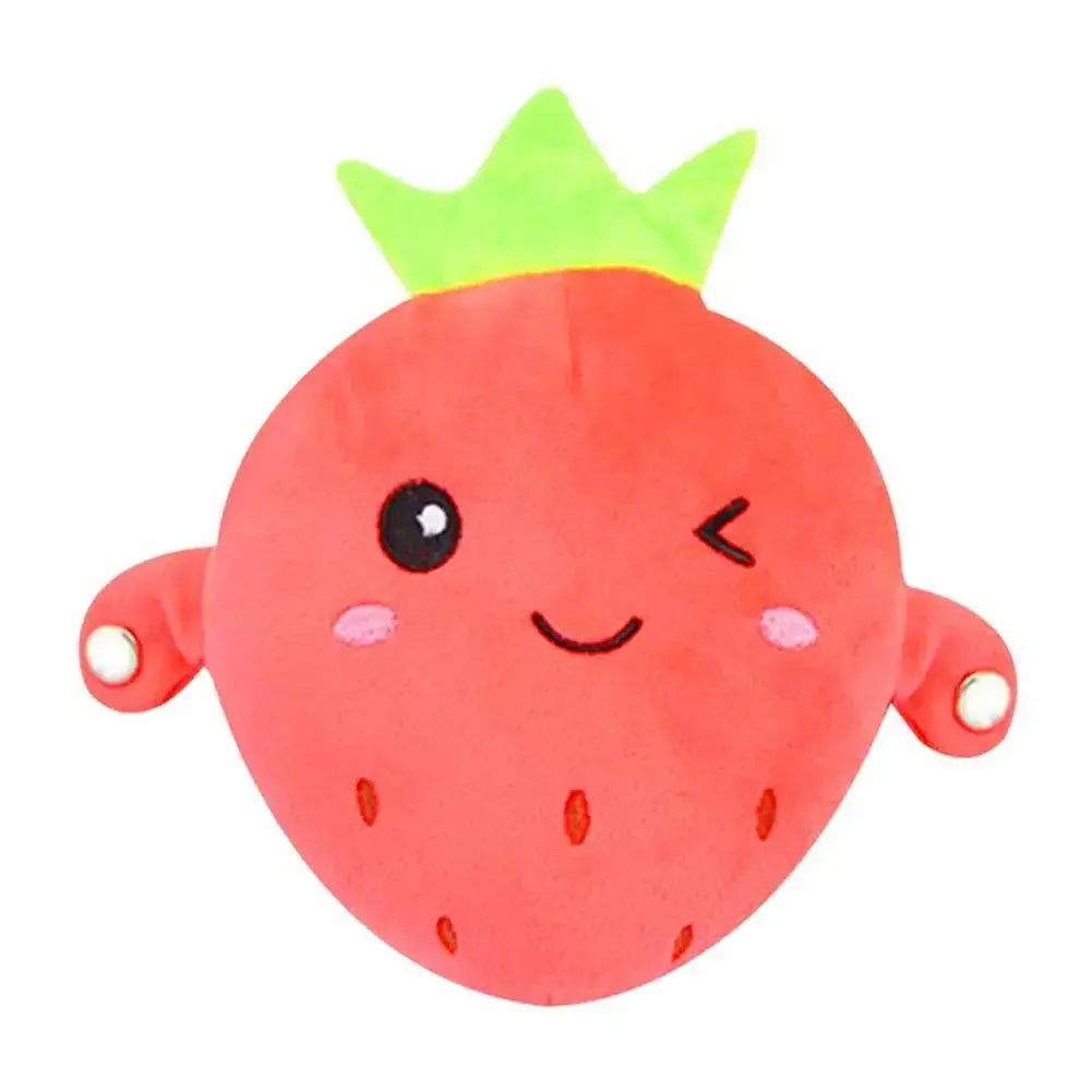 Creative Peculiar Music Rhythm Parent-child Interactive Plush Doll Banana Fruit Induction Toy Cultivate Music Perception Ability Peaceful Pleasures Health and Wellness Light Red