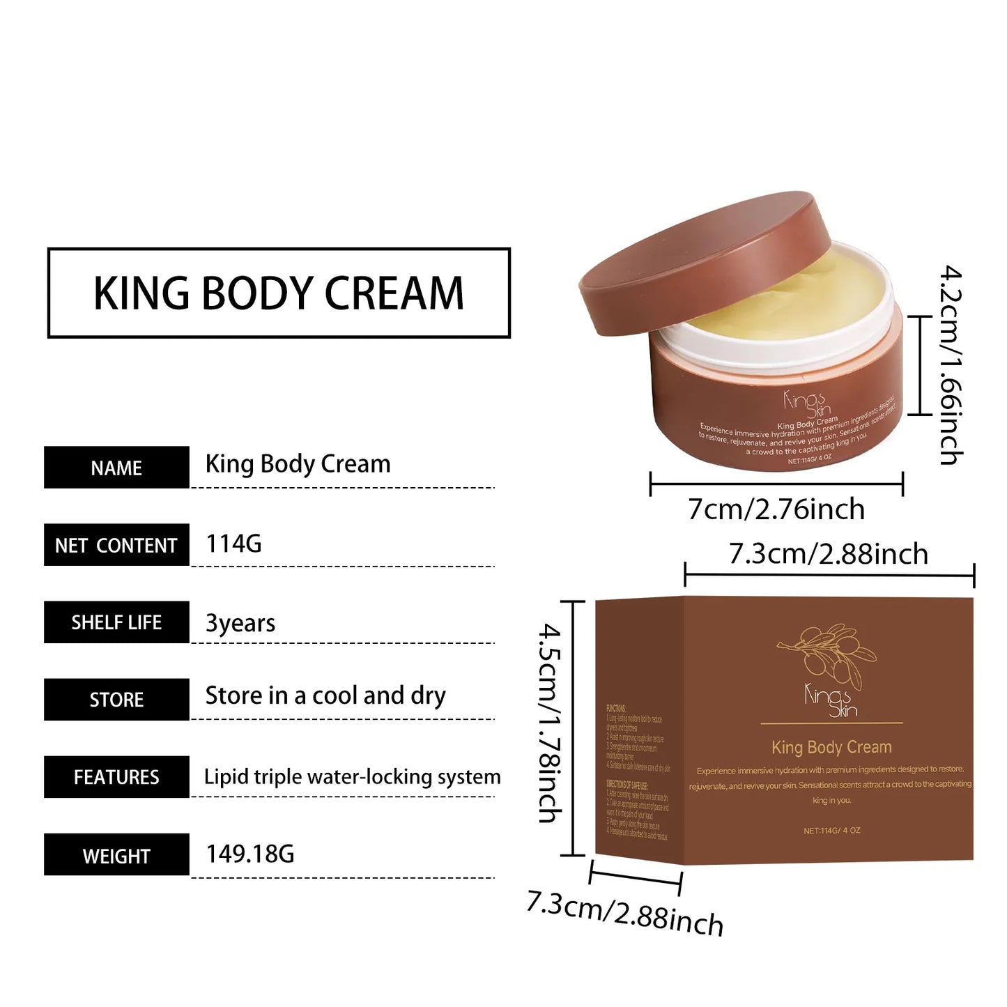 King Body Cream Lipid Water-Lock | Alcohol-Free Sensitive Skin