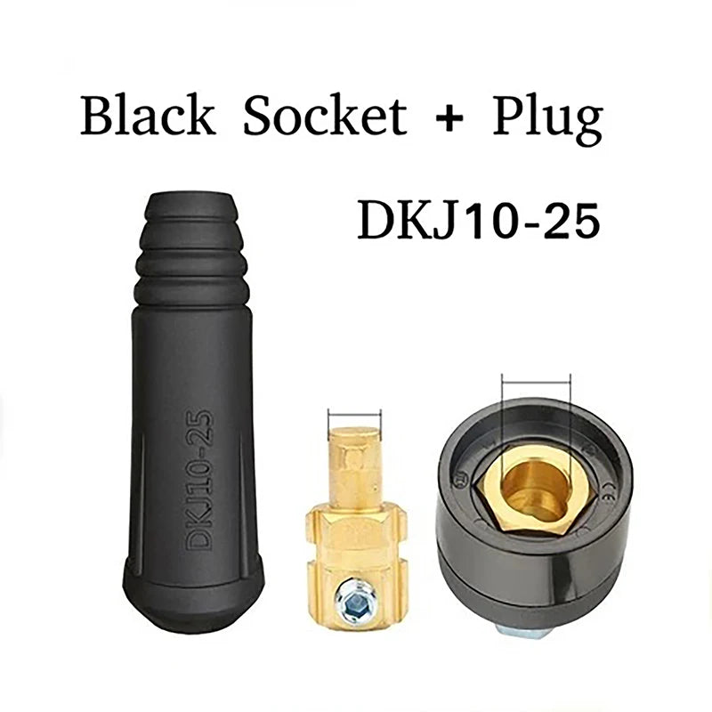 DKJ10-25 Quick Welding Cable Connector | European Style Brass