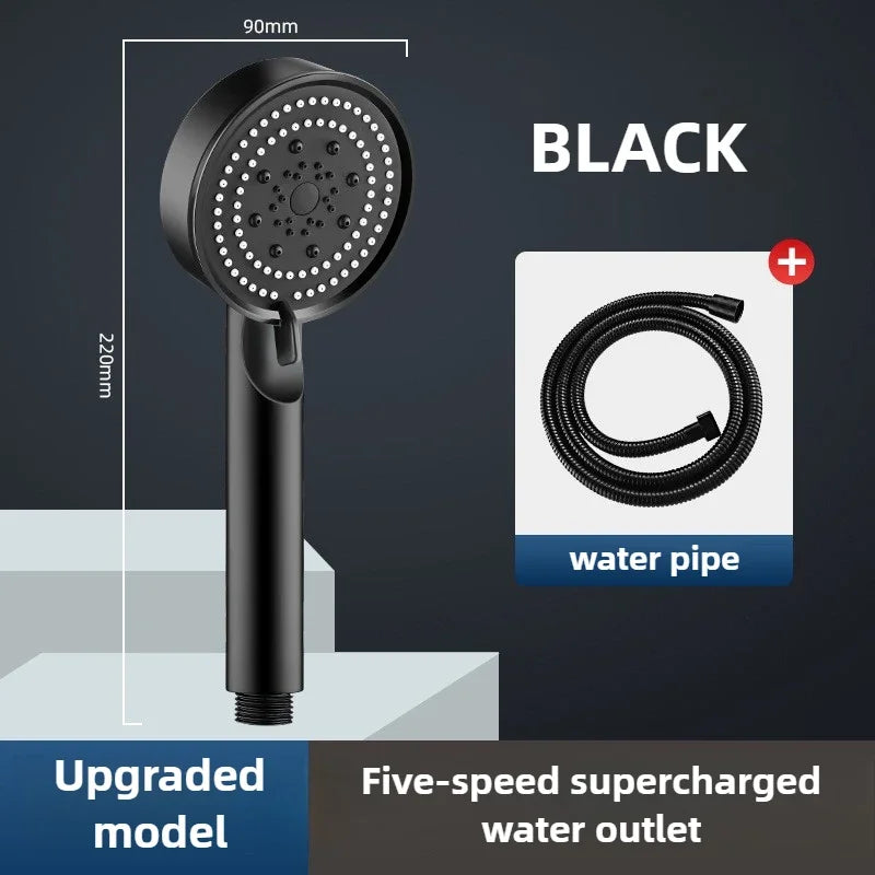 High Pressure Handheld Shower Head – 3 Modes, Water Saving