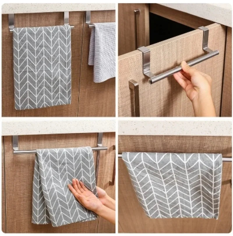 Over Door Stainless Steel Towel Rack – Bathroom & Kitchen Over Door Towel Rack Peaceful Pleasures Health and Wellness