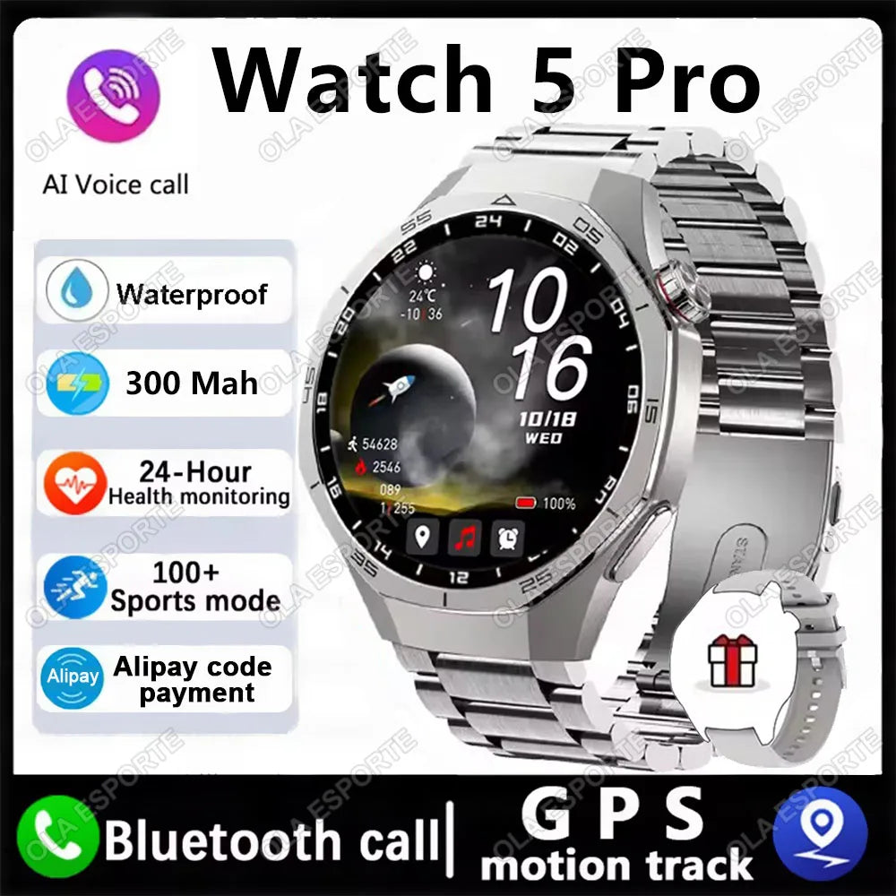 2026 New Men's Smart Watch HD Display Health Tracking Bluetooth Calling Voice Assistant Sports Smartwatch IP68 Waterproof Ma27 Peaceful Pleasures Health and Wellness Silver Steel