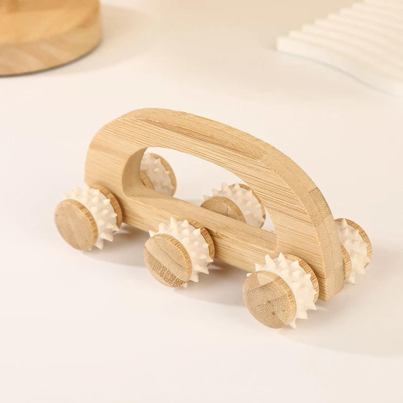 Wooden Massage Roller Tool, Manual Wooden Massager, Back Massage Roller for Neck, Leg, Back, Deep Tissue Muscle Massage Peaceful Pleasures Health and Wellness