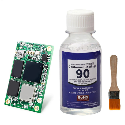 100ML Electronic Waterproof Coating Transparent Protective Coating Anti-moisture Waterproof Circuit Board Repair Glue with Brush Peaceful Pleasures Health and Wellness