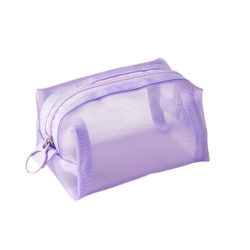 Breathable Mesh Zipper Pouch | Mini Travel & Makeup Bag